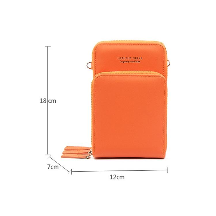 Women Pu Mobile Phone Shoulder Bag Large Capacity - Red