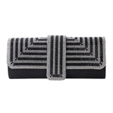 Black Shoulder Bag For Ladies Elegant Hand Messenger - Silver