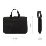 Waterproof Laptop Handbag For 12-13 Inch Devices - Oxford Cloth - Black - Side View