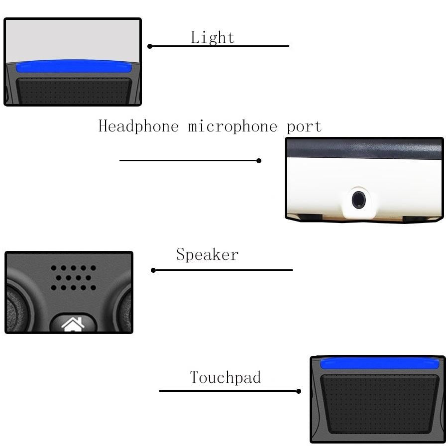 Wireless Dual-vibration Gamepad for Ps4 with Bluetooth and Six-axis Control Red
