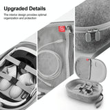 Protective Vr Storage Bag for Apple Vision Pro / Meta Quest 3 Glasses - Black - Low Angle