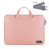 13 / 14 Inch Waterproof Pu Laptop Inner Bag - Brown - Front View
