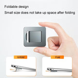 Desktop Folding Notebook Stand with Invisible Height Increase and Storage - Gray - Close-Up Angle