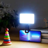 Portable Clip-on Fill Light for Mobile Phone and Tablet Selfies - Close-Up Angle
