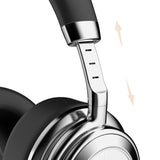 Retro Wireless Bluetooth Headset - Metal Head-mounted - Silver Brown - 45-Degree Angle