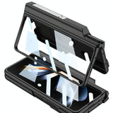 For Samsung Galaxy Z Fold4 5G Magnetic Armor Phone Case - Full Coverage - Carbon Fibre - 45-Degree Angle