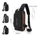 Waterproof Anti Theft Chest Bag For Men - Top-Down View