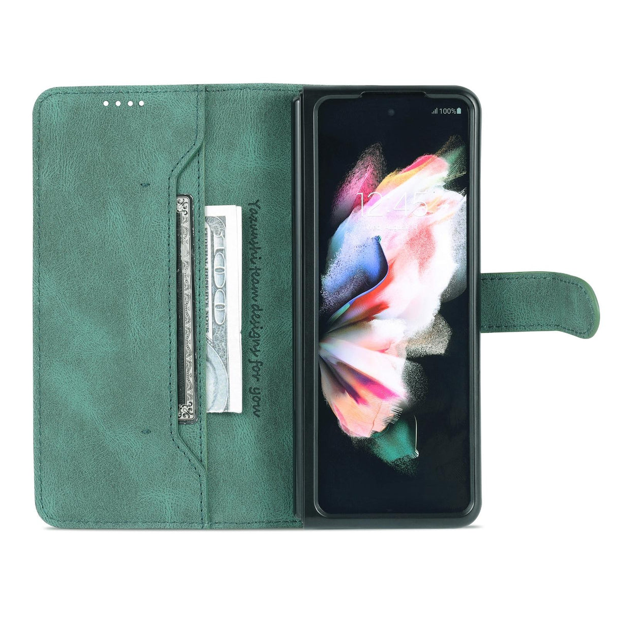 For Samsung Galaxy Z Fold4 5G Horizontal Flip Tpu Phone Case - Blue
