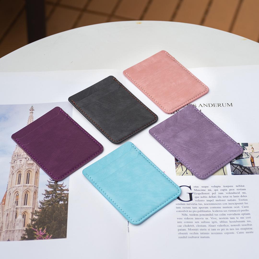 Frosted Card Bag Sticker For Mobile Phones - Dark Purple