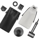 Complete Accessories Storage Bag For Dyson Hair Dryer - Black - Side View