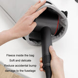 Complete Accessories Storage Bag For Dyson Hair Dryer - Black - Rear View