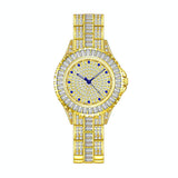 Diamond-Inlaid Women Chain Watch - Elegant Jewelry - Front View