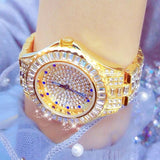 Diamond-Inlaid Women Chain Watch - Elegant Jewelry - Close-Up Angle