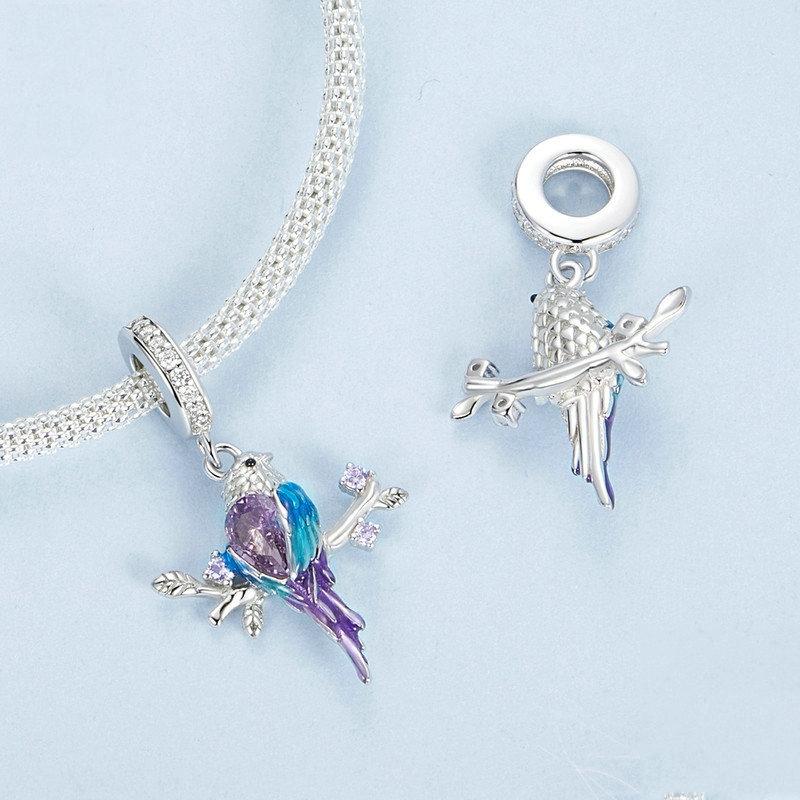 925 Sterling Silver Gradient Kingfisher Pendant In