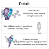 925 Sterling Silver Gradient Kingfisher Pendant In - 45-Degree Angle