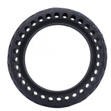 8.5 Electric Scooter Tire for Xiaomi Mijia M365 / M365 Pro - Honeycomb Anti-explosive Rubber - Black - Front View
