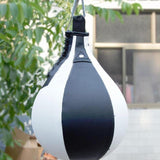 Adult Hanging Speed Ball For Boxing Fitness - Free Punching Bag - Drawstring Black - Top-Down View