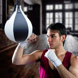 Adult Hanging Speed Ball For Boxing Fitness - Free Punching Bag - Drawstring Black - Extra Image