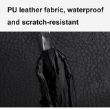 Large Capacity Pu Leather Laptop Backpack For Travel & School - Black