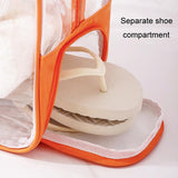 Waterproof Sports Tote For Toiletries & Makeup - Orange - Low Angle