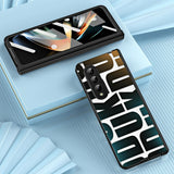 For Samsung Galaxy Z Fold4 5G Foldable Electroplated Phone Case With Hinge - Rose Gold - 45-Degree Angle