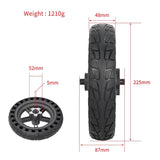 Shock-absorbing Honeycomb Tire for Xiaomi M365 Electric Scooter with 8.5 Rear Wheel - Black Hub - Top-Down View