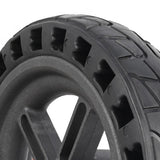 Shock-absorbing Honeycomb Tire for Xiaomi M365 Electric Scooter with 8.5 Rear Wheel - Black Hub - Rear View