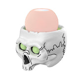 5-piece Skull Desktop Stand for Apple Home Pod Mini - White - Front View