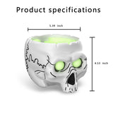 5-piece Skull Desktop Stand for Apple Home Pod Mini - White - Rear View