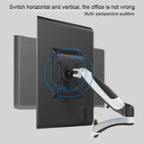 Gas Spring Wall-mounted Monitor Stand - Factory Design - Close-Up Angle