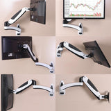 Gas Spring Wall-mounted Monitor Stand - Factory Design - Low Angle