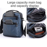 Men Oxford Cloth Crossbody Chest Bag Sporty And Versatile - Navy Blue - Rear View