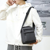 Men Oxford Cloth Crossbody Chest Bag Sporty And Versatile - Navy Blue - Low Angle