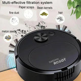 Smart Usb Charging Robot Vacuum for Family Cleaning - Yellow - Rear View