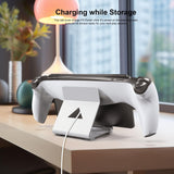 Universal Gaming Desktop Stand - Multi Device - Black - Close-Up Angle