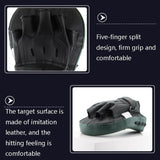 Green Leather Arc Boxer Training Hand Target - Rear View