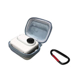 Portable Insta360 Go 3 Mini Body Bag with Carabiner - Black - Front View