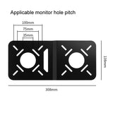 Universal Vesa Mount for Computer Monitor Router and Tablet - Black - Top-Down View