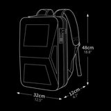 Expandable Business Backpack For Men Black - Top-Down View