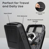 Expandable Business Backpack For Men Black - Close-Up Angle