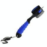 Portable Golf Club Brush - Retractable - Black - Front View