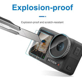 Tempe Glass Lens Protector for Dji Action - 3-in-1 Set - Close-Up Angle