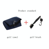 Club Cleaning Brush & Hook Towel Golf Set - Compact & Convenient - White - Top-Down View
