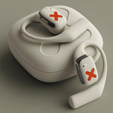 Wireless Earphones with App Control - Ear-mounted - White - Front View