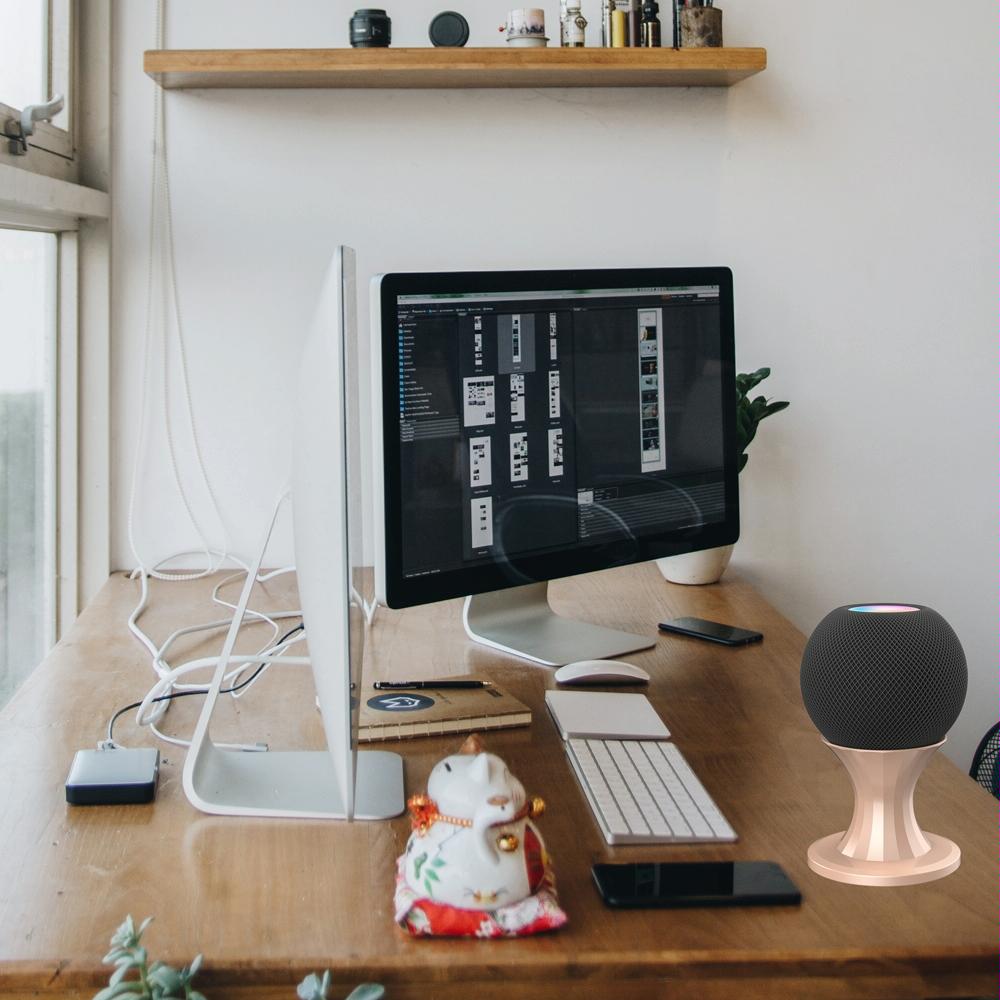 Desktop Speaker Bracket for Apple Home Pod Mini - Silver