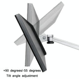 Silver Desktop Monitor Stand - Lifts Laptop - 45-Degree Angle