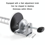 Silver Desktop Monitor Stand - Lifts Laptop - Rear View