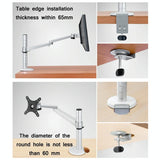 Silver Desktop Monitor Stand - Lifts Laptop - Close-Up Angle