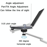 Silver Desktop Monitor Stand - Lifts Laptop - Top-Down View