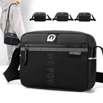 Men Nylon Crossbody Satchel For Outdoor Use - Black